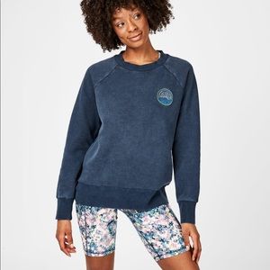 NWT Sweaty Betty Brixton Sweatshirt Size XS Blue.